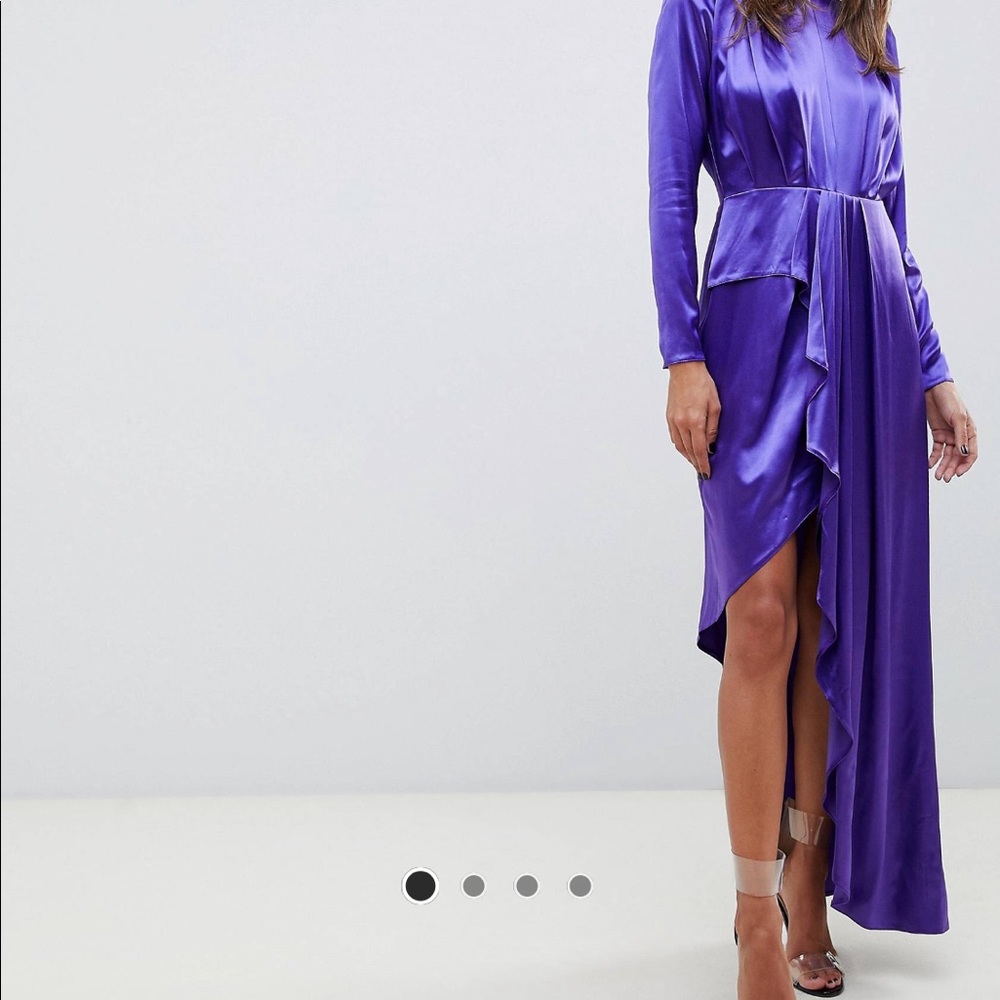 ASOS EDITION - US 2 - LONG SLEEVE PURPLE DRESS